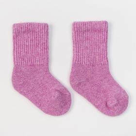 Носки детские из монгольской шерсти, цвет розовый, размер 14-16 см (3)