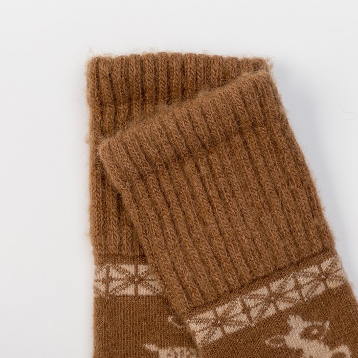 Гольфы детские из шерсти верблюда 02112 цвет рыжий, р-р 18-20 (5-7 лет)