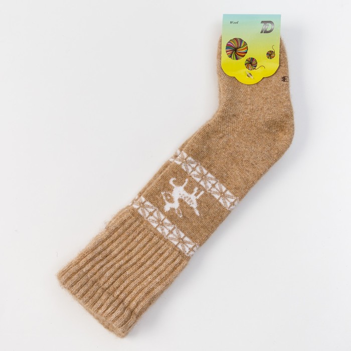 Гольфы детские из шерсти верблюда 02113 цвет бежевый, р-р 14-16 (2-4 года)