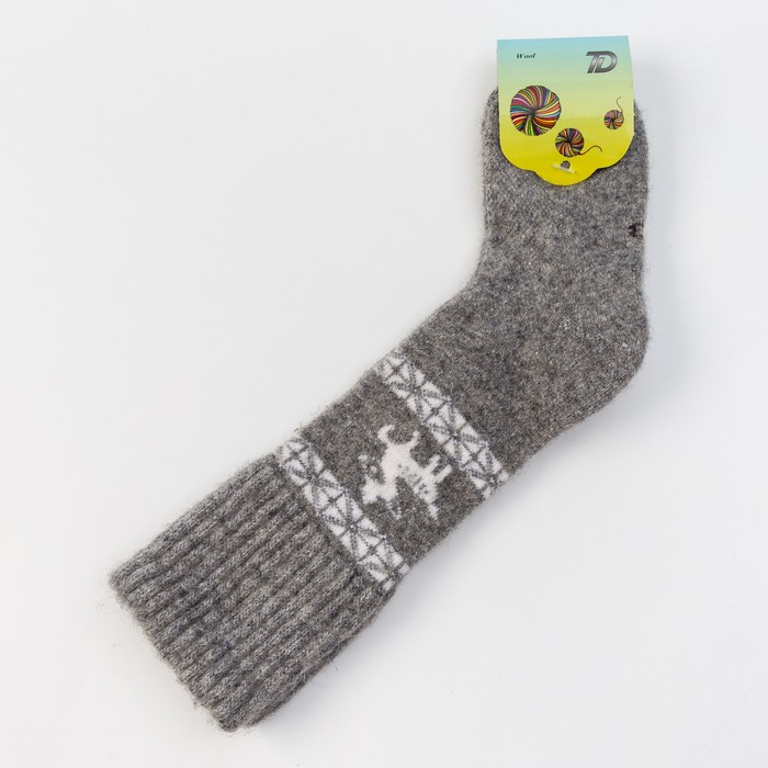 Гольфы детские из шерсти яка 02114 цвет серый, р-р 18-20 (5-7 лет)