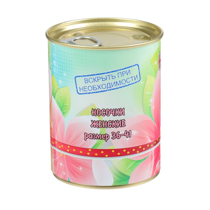 Носки в консервной банке "Для Дочки" (носки женские, МИКС)