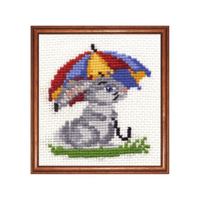 Набор для вышивания "Зайка под зонтом"