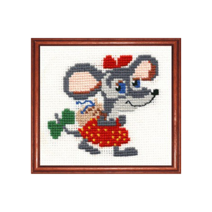 Набор для вышивания "Мышка в бантах"