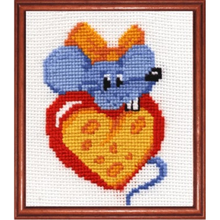 Набор для вышивания "Мышка с сыром"