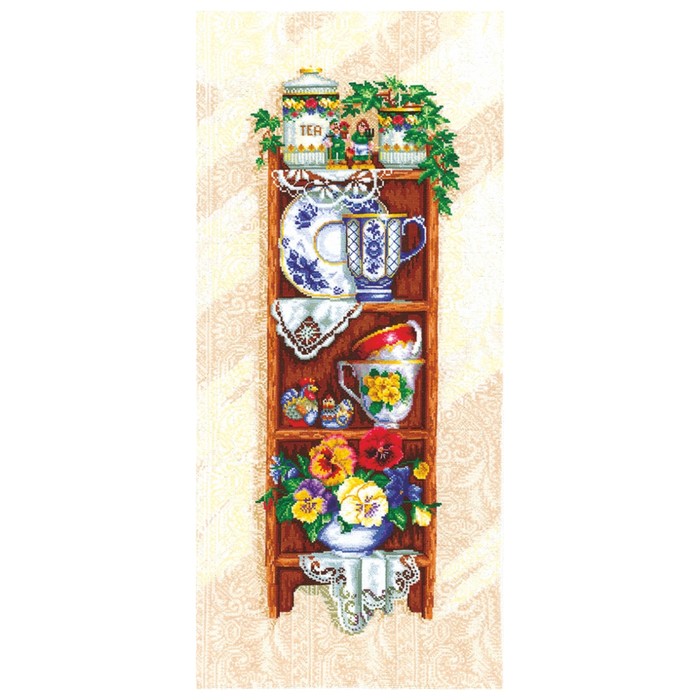 Набор для вышивания "Полка с чашками"