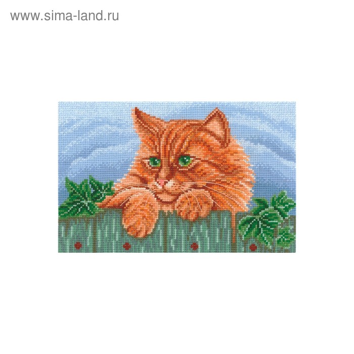 фото Набор для вышивания "рыжий кот" сделай своими руками
