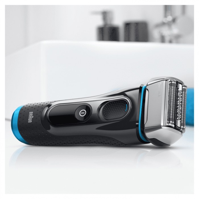 Электробритва Braun 5190cc, сухое/влажное бритьё, пластик, чёрно/синяя