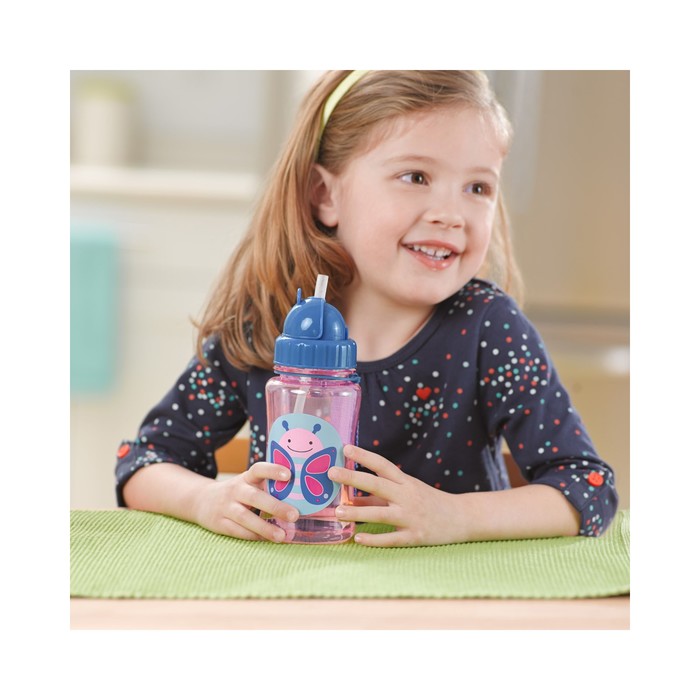 Поильник детский «Бабочка» с трубочкой, 350 мл