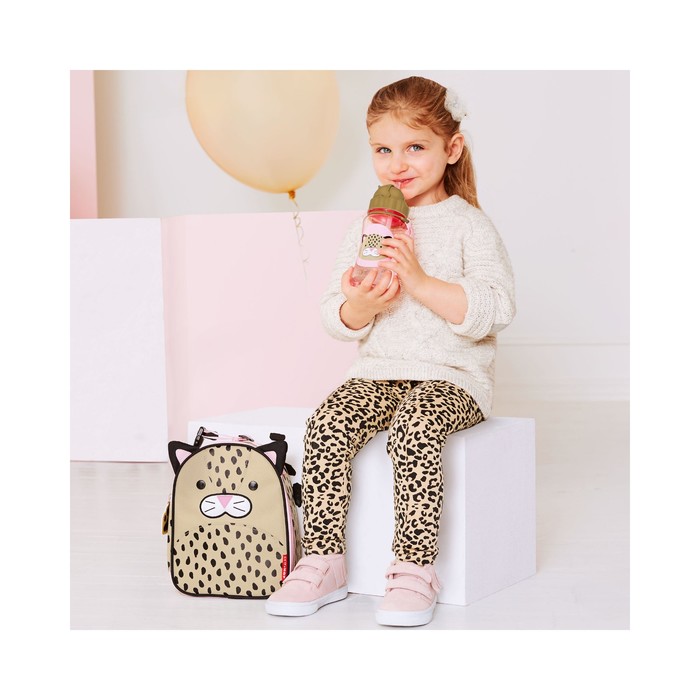 Поильник детский «Леопард» с трубочкой, 350 мл