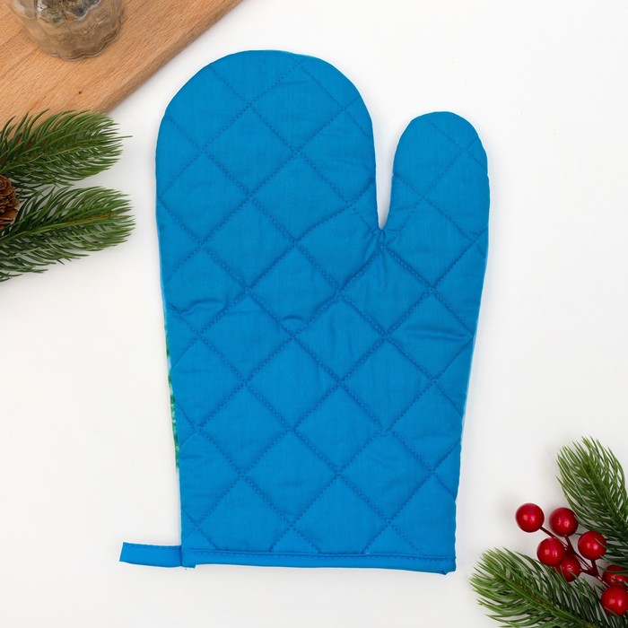 Кух.набор "Чудес в Нов.Году"варежка 20х27см,прих.17х17см,35% х/л,65% п/э,ватин 250г/м2