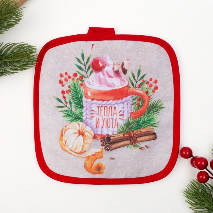 Прихватка "Доляна" Кружка  17х17см,35% х/л,65% п/э,ватин 250г/м2