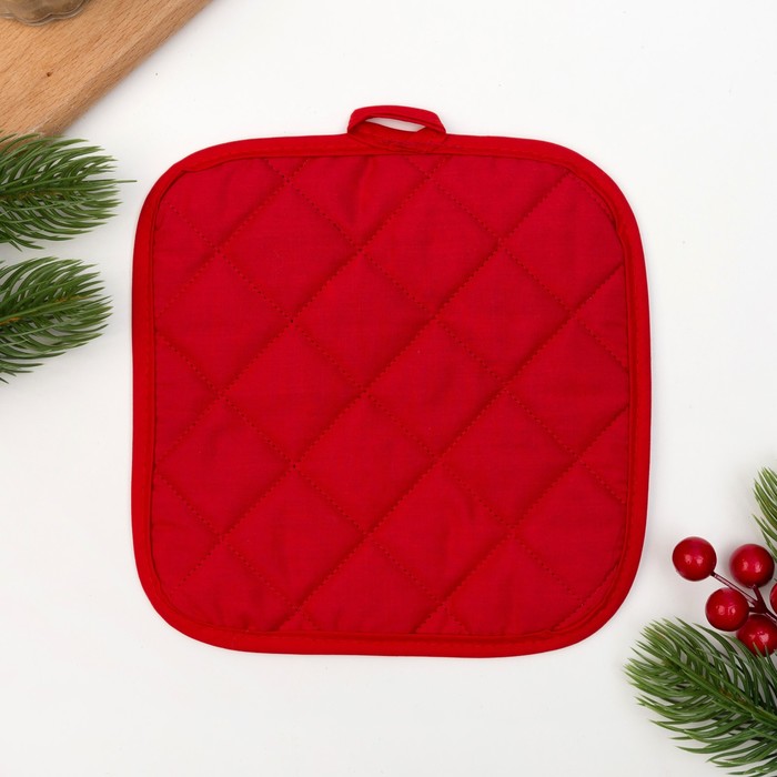 Кух. набор "Доброго Нового года" прихватки 17*17см-2шт,35% хл,65%п/э,ватин 250г/м2