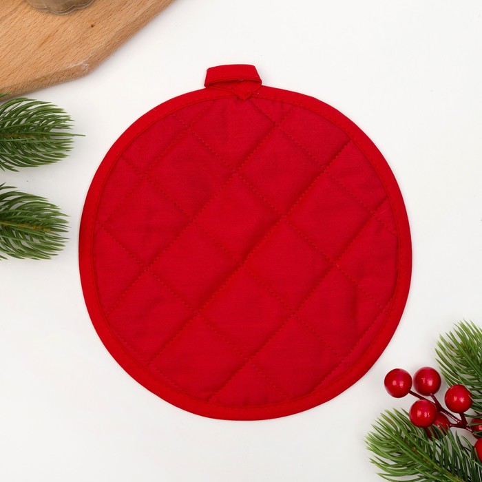 Кух. набор "Доброго Нового года" прихватки 17*17см-2шт,35% хл,65%п/э,ватин 250г/м2