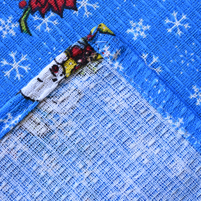 Полотенце вафельное «Рождественское чудо», голубой 50х70 см, 170 г/м2, хлопок 100%