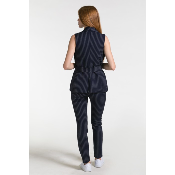 Костюм женский (жилет, брюки) 02 цвет т.синий, р-р 42
