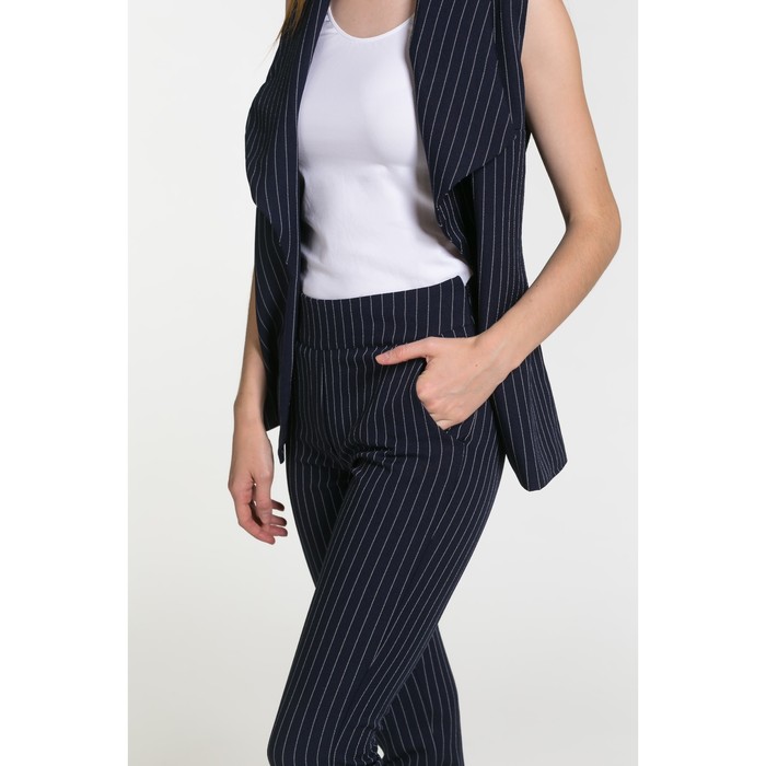 Костюм женский (жилет, брюки) 02 цвет т.синий, р-р 42