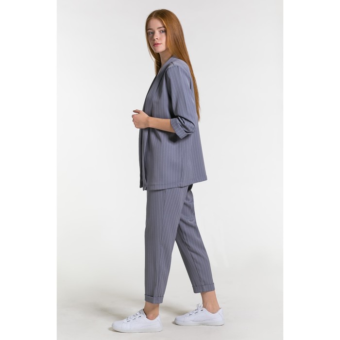 Костюм женский (пиджак, брюки) 07а цвет серый, р-р 42