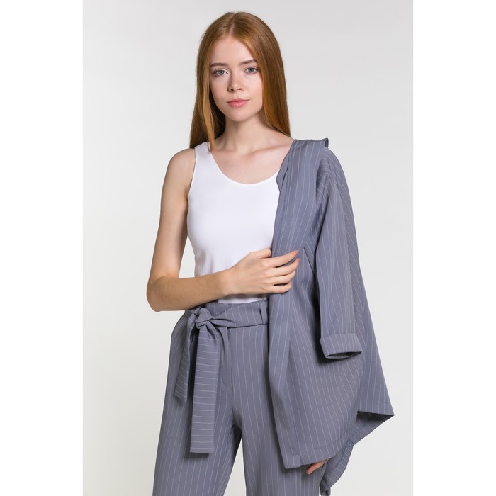 Костюм женский (пиджак, брюки) 07а цвет серый, р-р 42