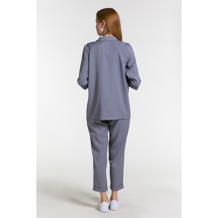 Костюм женский (пиджак, брюки) 07а цвет серый, р-р 44