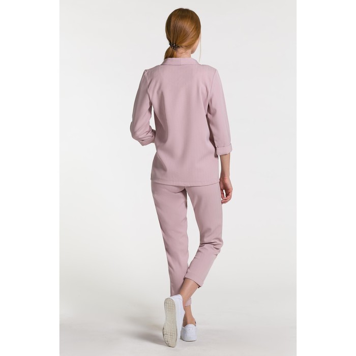 Костюм женский (пиджак, брюки) 07в цвет пудра, р-р 42