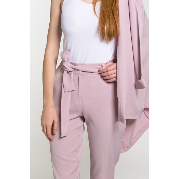 Костюм женский (пиджак, брюки) 07в цвет пудра, р-р 46