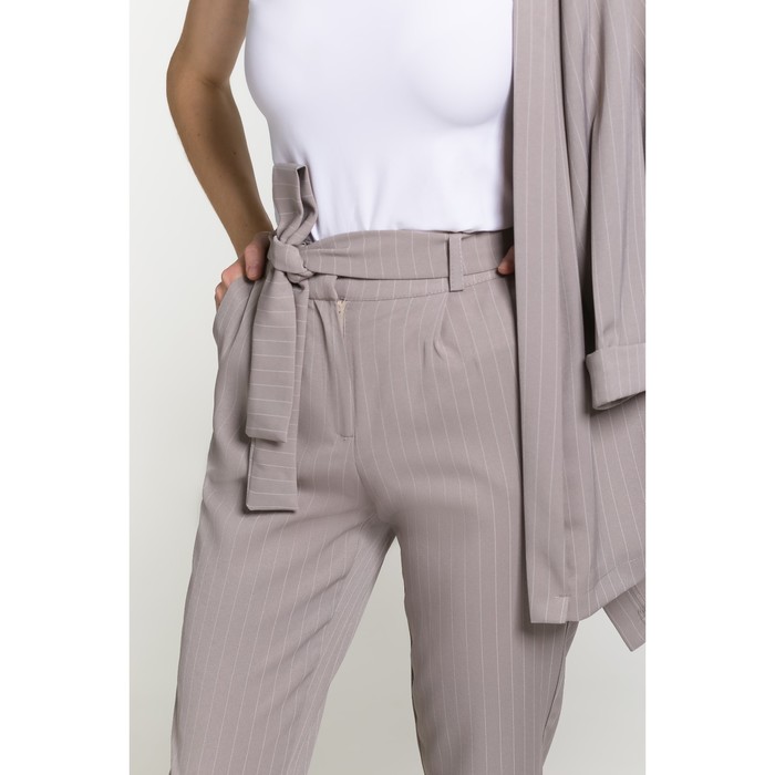 Костюм женский (пиджак, брюки) 200, цвет бежевый, р-р 42