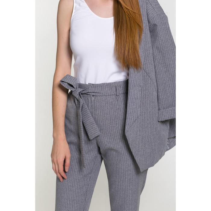 Костюм женский (пиджак, брюки) А-1 цвет серый, р-р 44