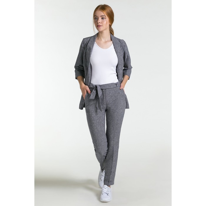 Костюм женский (пиджак, брюки) А-2 цвет серый, р-р 42