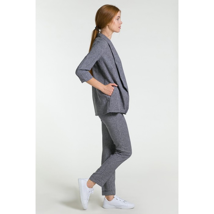 Костюм женский (пиджак, брюки) А-2 цвет серый, р-р 42
