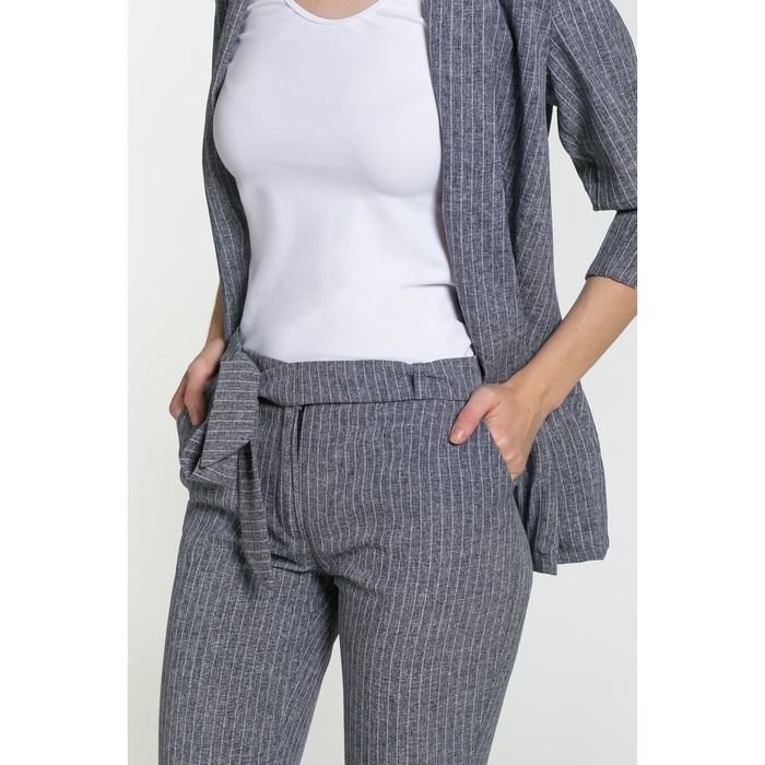 Костюм женский (пиджак, брюки) А-2 цвет серый, р-р 42