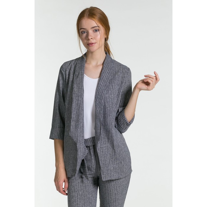 Костюм женский (пиджак, брюки) А-2 цвет серый, р-р 44