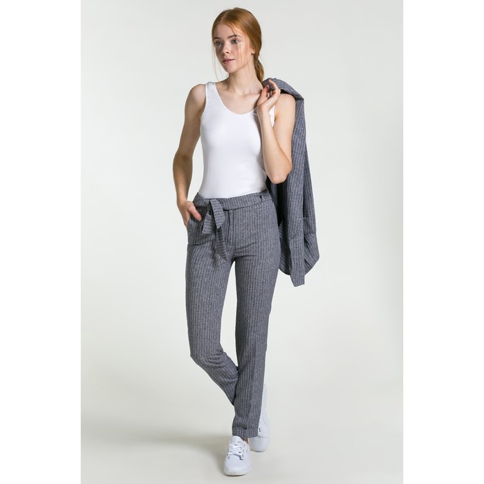 Костюм женский (пиджак, брюки) А-2 цвет серый, р-р 44