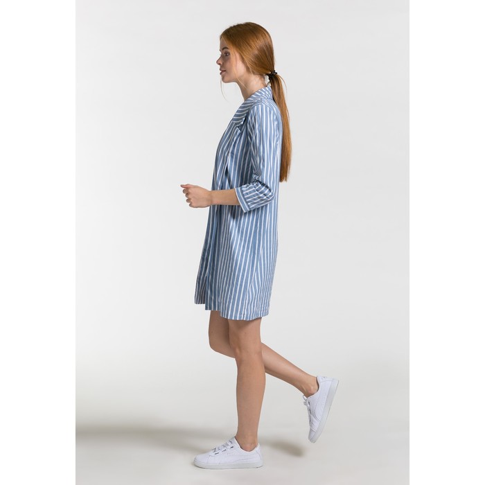 Костюм женский (пиджак, шорты) 08а цвет голубой, р-р 46