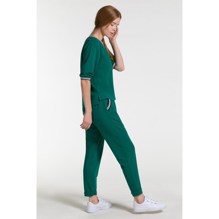 Костюм женский 100 цвет зелёный, р-р 46