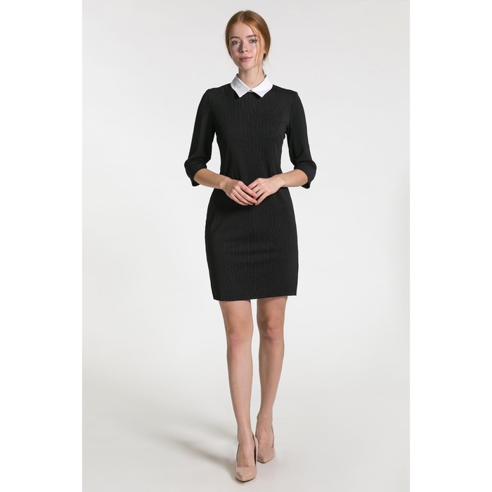 Платье женское 03а цвет чёрный, р-р 48