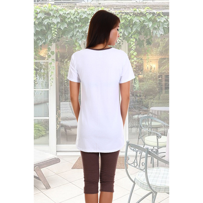 Комплект женский (туника, бриджи) Доджи цвет коричневый, р-р 52