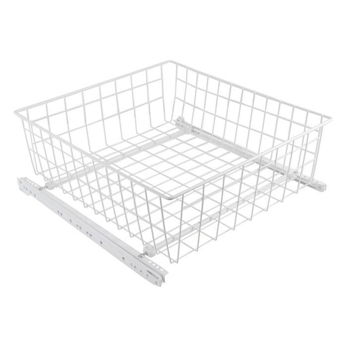 Корзина выкатная сетчатая SIBO SB500/150-WT роликовые, белая, 435х475х150 мм