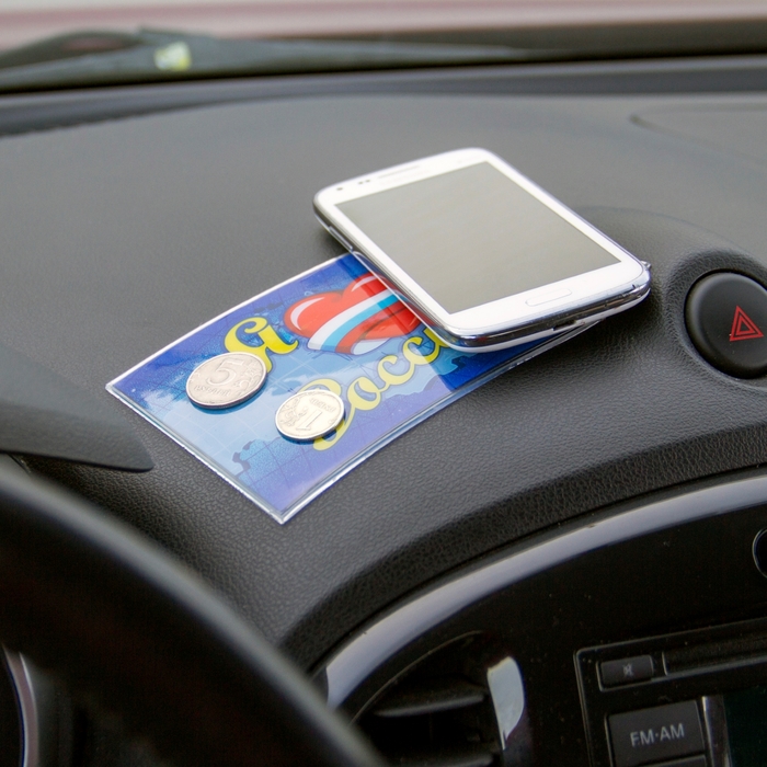 Коврик на панель "Я люблю Россию"