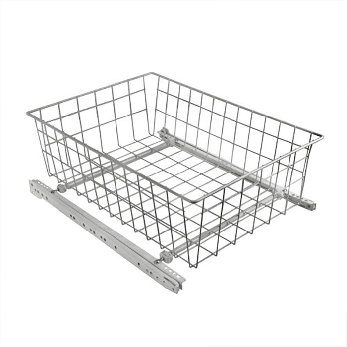 Корзина выкатная сетчатая SIBO SB400/150-SV роликовые, серебро, 335х475х150 мм