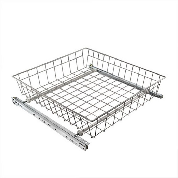 Корзина выкатная сетчатая SIBO SB500/100-SV роликовые, серебро, 435х475х100 мм