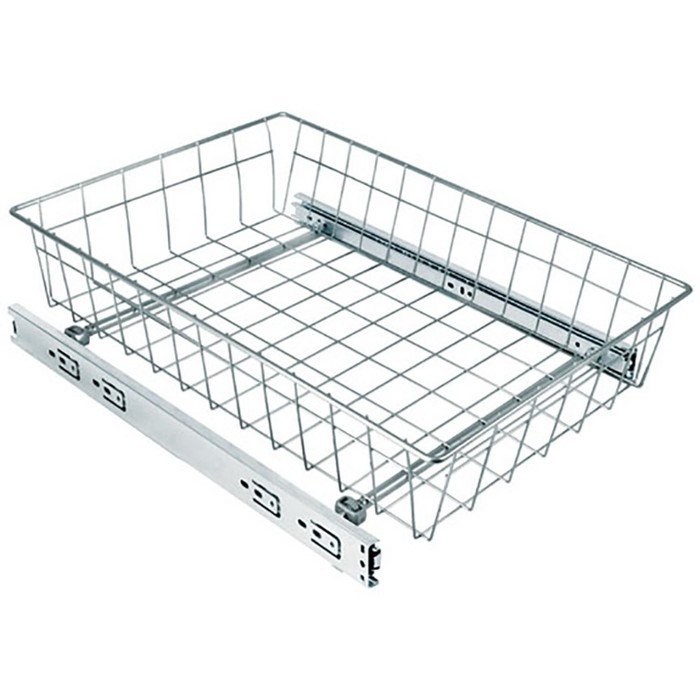 Корзина выкатная сетчатая SIBO SB400/100-CR/SH шариковые, хром, 335х475х100 мм