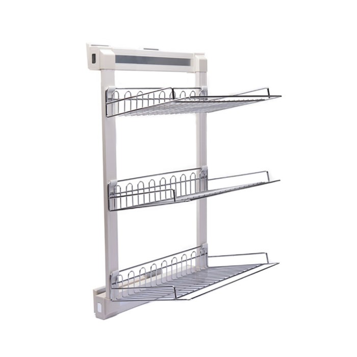 Выдвижная рама SB-BK-O3/D/L/E с полками для обуви, 3 уровня, с доводчиком, 345х468х750 мм