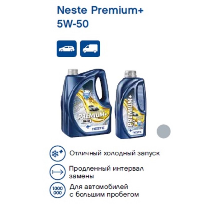 Масло моторное Neste Premium+ 5W50 4л