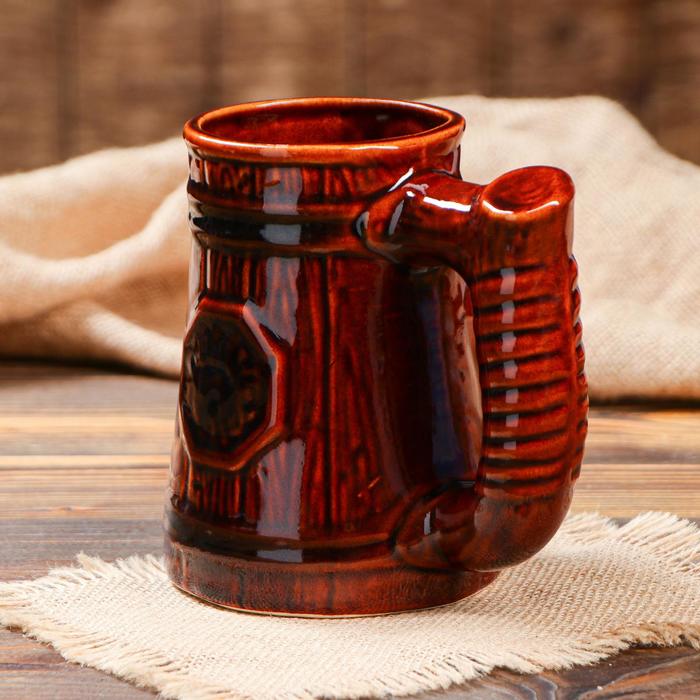 Кружка пивная "Будем" тёмная, 800 мл