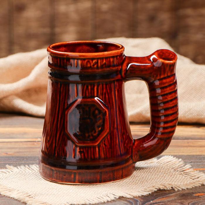 Кружка пивная "Будем" тёмная, 800 мл