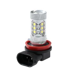 Автолампа светодиодная H11, 18 SMD-5050, 9 Вт, 12 В, 800 лм, , 2 шт, свет белый