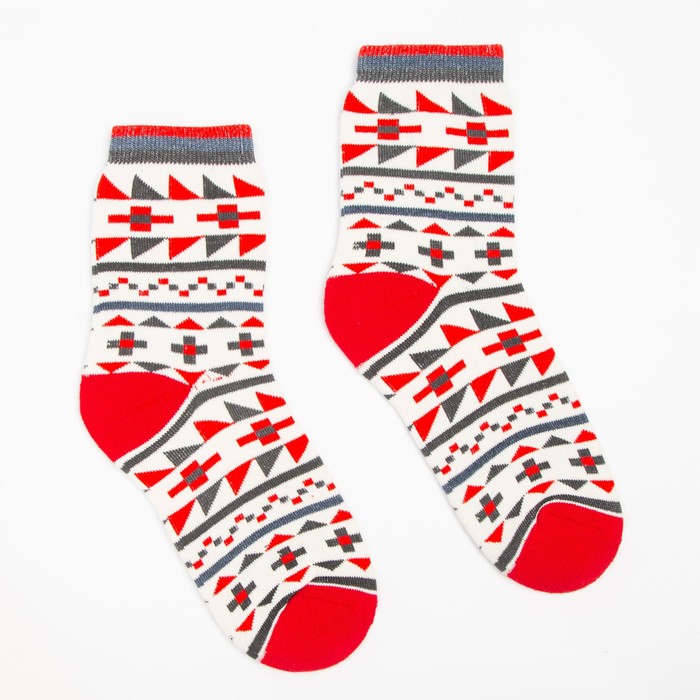 Носки женские тёплые GRAND: "Мозаика", размер 23