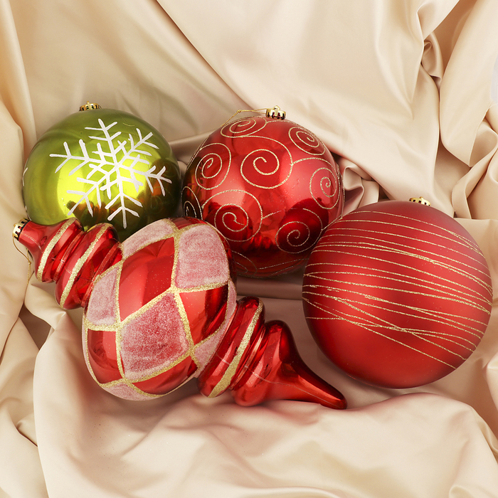 Набор шаров шаров пластик d-20 см 4 шт мега микс 20*20*100 см