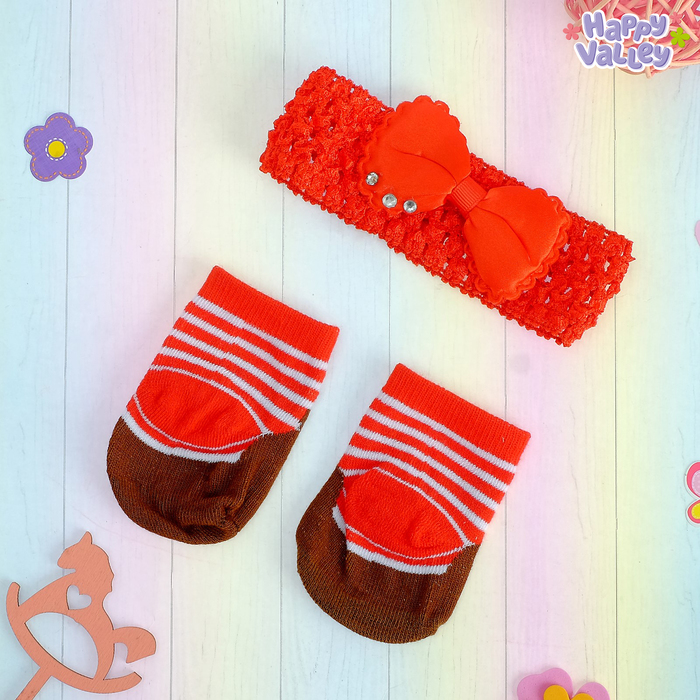 Повязка и носочки для пупса «Оленёнок»