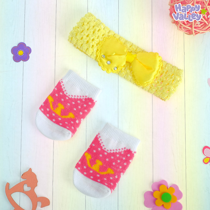 Повязка и носочки для пупса «Принцесса»